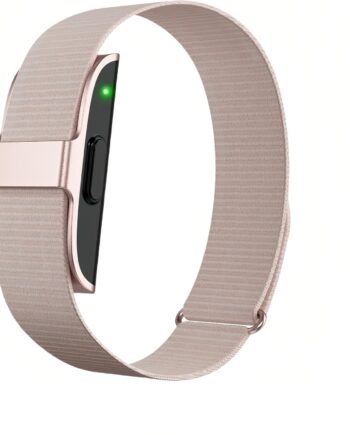 Smart Health Wristband, Screenless Smart Bracelet, Pedometer, Wearable Activity and Fitness Tracker, Free App,  Waterproof (Rose Gold)