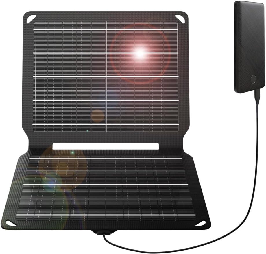 10W Portable Solar Chargers 5V USB ll Power Emergency ETFE Panels Foldable IP67 Waterproof Camping Hiking Backpacking for Phones Fans Flashlight Watches ll Power Banks Battery Packs