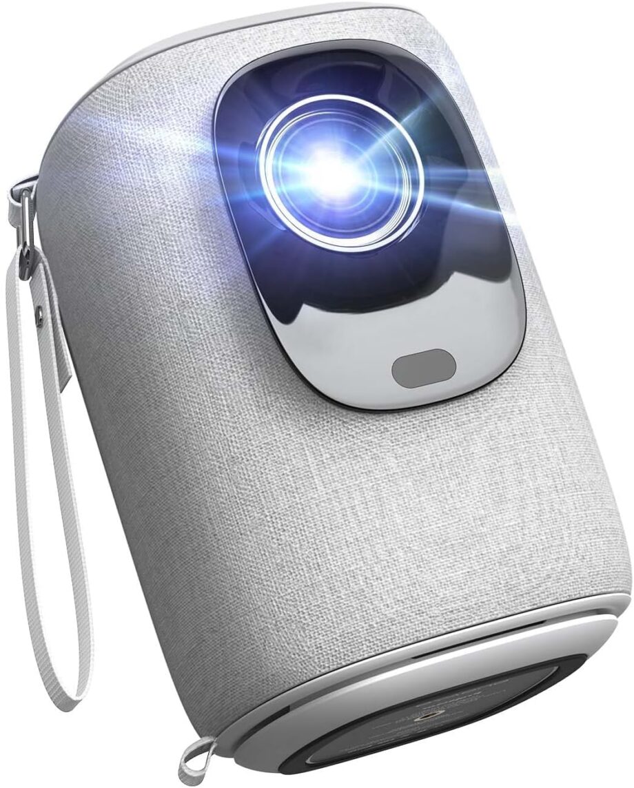 [Electric Focus & Auto ] Mini Projector With WiFi And Bluetooth,  Portable Projector 550 , Ultra Low Noise & Lens Cap Dustproof, Outdoor Projector For Phone/Laptop
