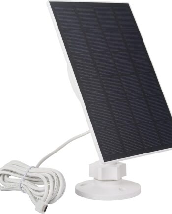 Solar Panel for Security Cameras, 3W USB C Solar Panel, USB Camera Solar Panel for Rechargeable Battery Security Camera, Trail Camera, Waterproof Solar Panel Charger with Mount, Built-in Compass