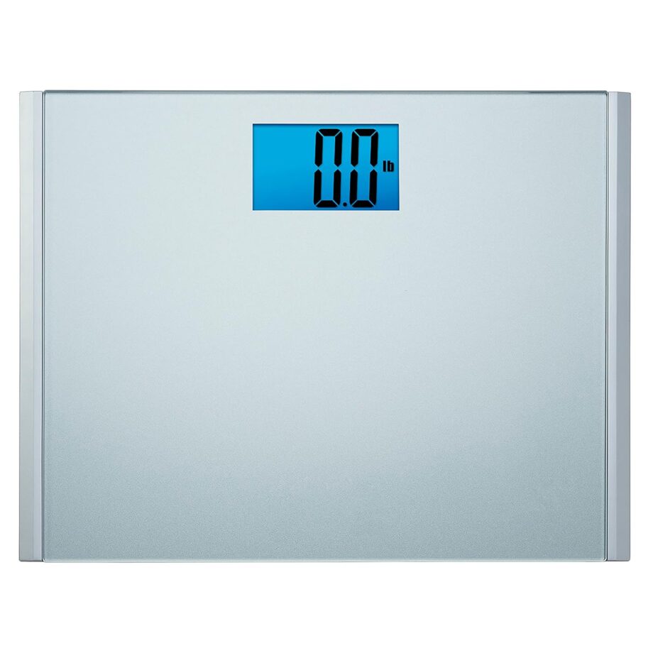 Digital Bathroom Scale with Ultra-Wide Platform, 440 lb Capacity, Bath Scale for Body Weight, Grey