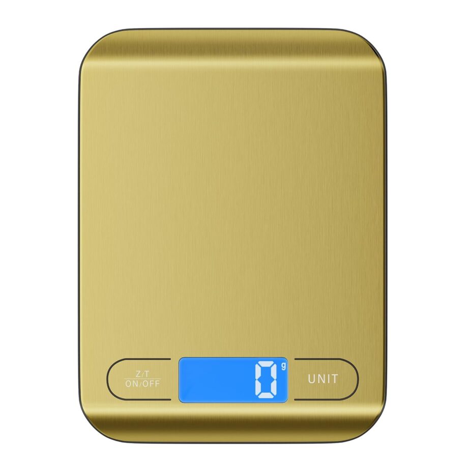 Large Upgrade Rechargeable Food Scale for Kitchen Scale, Digital Weight Grams and Ounces, for Baking, Cooking, and Meal Prep, 304 Stainless Steel, Large Size