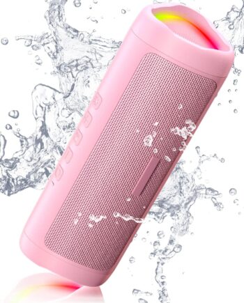 Bluetooth Speaker,  Waterproof Speaker with HD Sound, Up to 20H Playtime,  Pring, , Portable Wireless Speakers for Home/Party/Outdoor/Beach, Electronic Gadgets,  Gift (Pink)