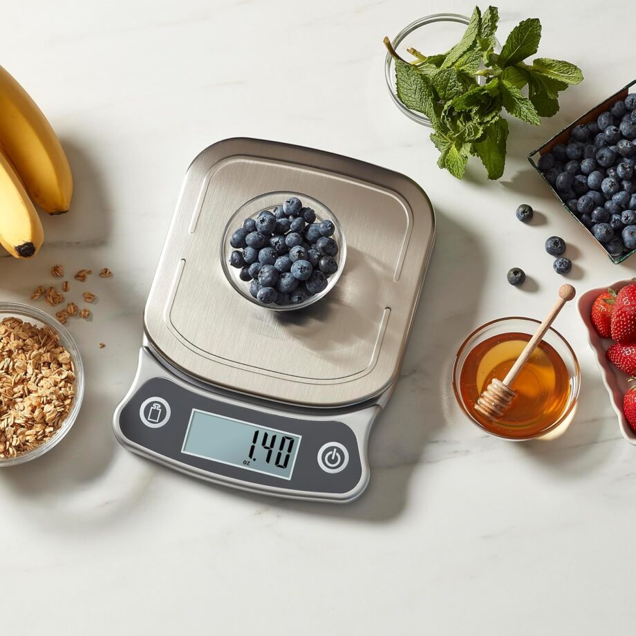 Digital Kitchen Scale - 15 lb. Capacity, UltraBright Display and Stainless Steel Platform