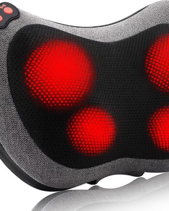 Shiatsu Back and Neck Massager with Heat, Deep Tissue Kneading,Electric Massage Pillow for Back,Shoulders,Legs,Foot,Body Muscle Pain Relief,Use at Home,Car,Office