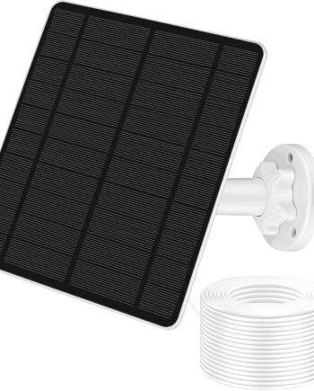 Solar Panel for Security Camera, USB Solar Panel for  USB and Outdoor Rechargeable Battery Camera, 5W Solar Panels with 13ft Cable, Adjustable Wall Mount, IP66 Waterproof