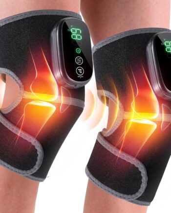 Heated Knee Massager, 3 in 1 Knee Massager with Heat and Vibration, Heating Pad for Knee, Knee Heating Pad, Heated Knee Brace（2 pcs）