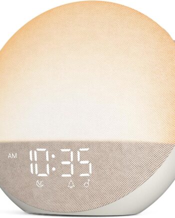 Sunrise Alarm Clock White Noise Machine: Natural Wake Up Light - Dimmable Clock with Bluetooth Speaker for Bedroom - 25 Sleep Sounds for Baby Adults Kids