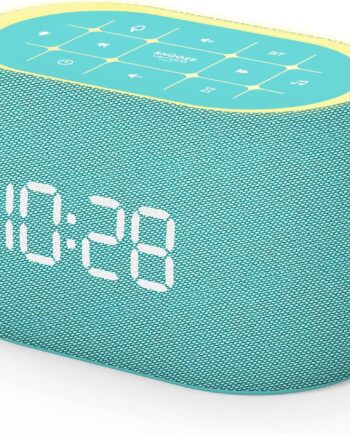 White Noise Sound Machine Alarm Clock with HiFi Bluetooth Speaker, 21 Soothing Sounds/7 Night Lights/8 Alarm Sounds/30- Volume/0-100% Dimmer, Noise Maker for Boys Teens Kids Sleep, Bedroom
