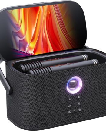 Portable Karaoke Machine for Adults, Built-in Lyrics Display and Screen, elf-Charging Wireless Microphones, Karaoke , 140W Speaker, Connects to TV for Home Party  Outdoor
