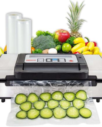 Nesco Deluxe Food VS-12 Vacuum Sealer, 130 Watts, Kit Bags & Viewing Lid
