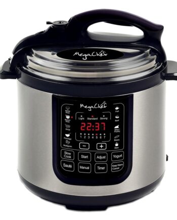 MegaChef 8 Qt. Stainless Steel Electric Pressure Cooker with Stainless Steel Pot 98599676M
