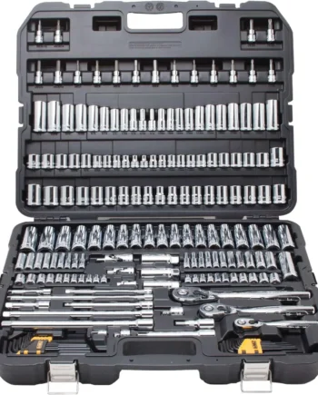 Mechanics Tool Set, SAE and Metric, 1/2, 1/4, 3/8 Drive Sizes, 192-Piece.