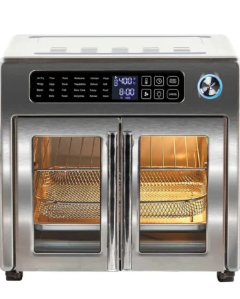 Emeril Lagasse 26 QT Extra Large Air Fryer, Convection Toaster Oven with French Doors, Stainless Steel