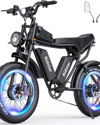 Electric Bike Q20, 2000W, 52V, 30-180 Miles All-Terrain Fat Tire E-Bike for Adults