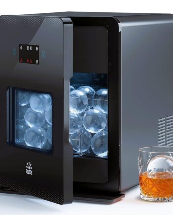 Clear Ice Ball Maker 2" 4 Spheres 144/Day LCD Self-Cleaning