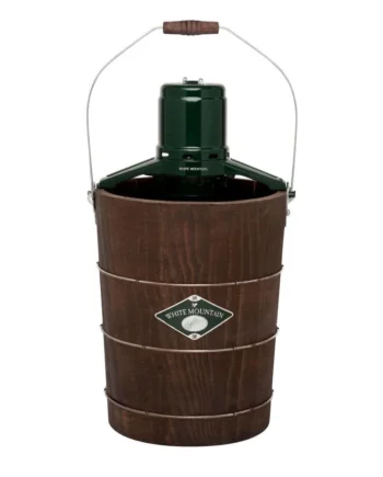 White Mountain 6 Qt. Green and Brown Electric Ice Cream Maker