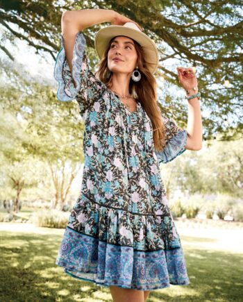 Aisha Printed Dress, Petite