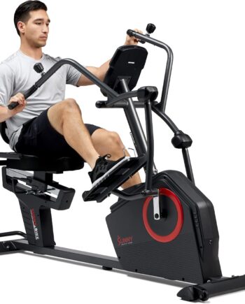 Sunny Elite Recumbent Cross Trainer, Arm/Leg Workout, Bluetooth App