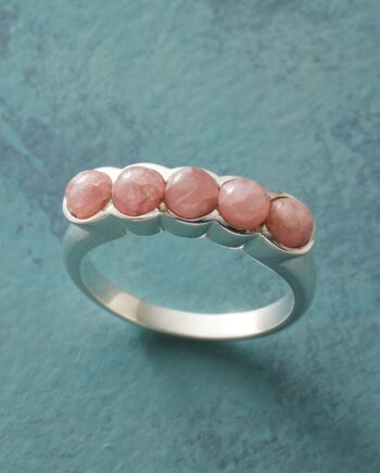 Resonating Rhodochrosite Ring
