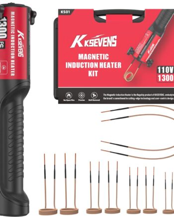 Induction Heater Bolt Removal,1300W 110V Hand Held Magnetic Induction Heater Tool with 10 Coils,Red