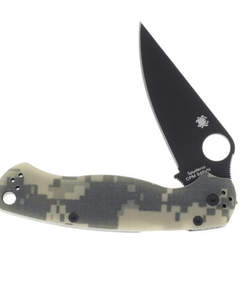 Spyderco Para Military 2 Digital Camo Folding Knife 3.45in Black Blade SPC81GPCMOBK2