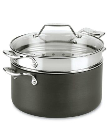 Essentials Nonstick Cookware; Stockpot with Multi-purpose Insert and lid; 7 quart