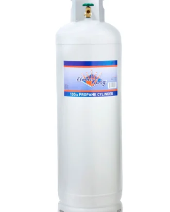 Flame King 100 lb Steel Propane  Tank Cylinder POL Valve (Ships Empty)