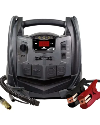 Schumacher SJ1427 6-in-1 Portable Power Station and 1500 Peak Amp Jump Starter – 150-PSI Air Compressor and 200 Continuous/400 Peak Watt Power Inverter – Works with Apple and Android Devices