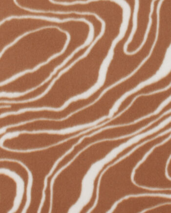 Brown Oil Slick Blizzard Prints Fleece Fabric