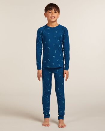 Kids’ Merino 200 Oasis Long Sleeve Crewe Thermal Top Snow Day