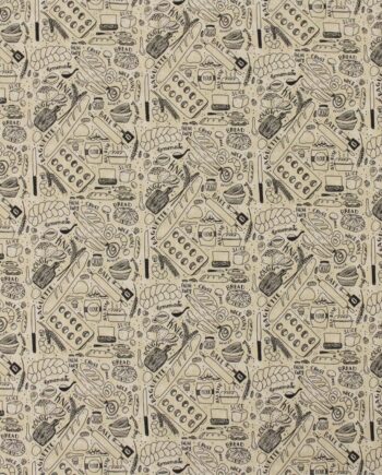 Novelty Cotton Fabric Homemade Breads Yum