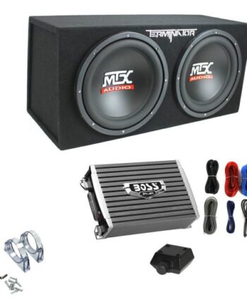 1200W Dual Loaded Subwoofer Box + 1500W Amplifier + Capacitor