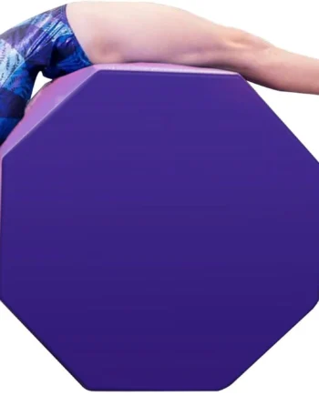 Dkelincs 24.4" x 25.6" Gymnastics Octagon Tumbler Trainer Exercise Mat Tumbling Equipment Somersault Mat, Pink