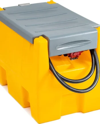 58 Gallon Gasoline Tank, Portable Fuel Tank with 12V Electric Fuel Transfer Pump, 40 GPM Gasoline Fuel Tank with 4 Meters Hose for Gasoline Transportation (Yellow, 58 gal)