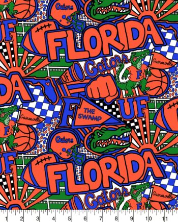 University of Florida Gators Cotton Fabric Pop Art
