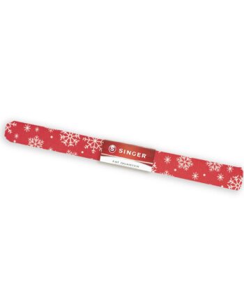 Singer 18 x 21 Snowflakes on Red Christmas Cotton Fabric Quarter 1pc