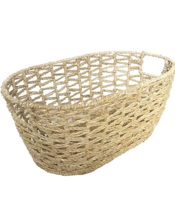 Organizing Essentials Oval Open Weave Seagrass Basket
