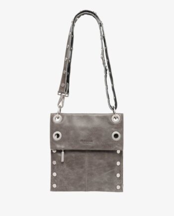 Hammitt Black Pewter Brushed Silver Montana Reversible Crossbody