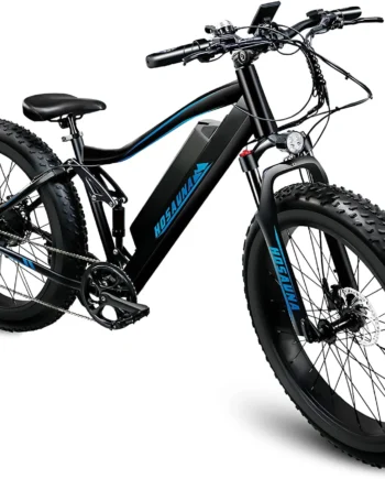 Electric Bike Electric Mountain Bike 500W Ebike26'' Fat Tire Ebike, 28+MPH Adults Ebike with Removable 48V 15Ah Battery, Shimano 6-Speed Black