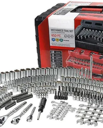 450-Piece Mechanics Tool Set, Ratchet Socket Hand Wrench Toolset