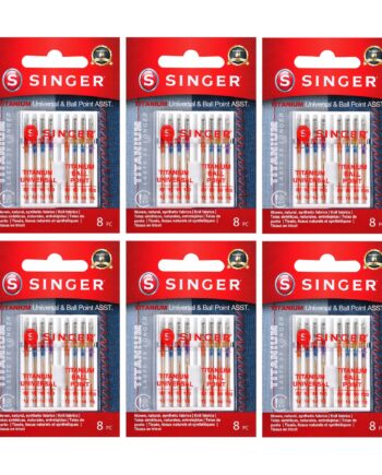 SINGER 48ct Titanium Universal Regular & Ball Point Sewing Needles