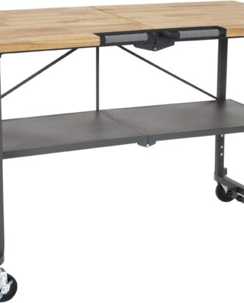 COSCO SmartFold Butcher Block Workbench, 700LB Capacity, Gray