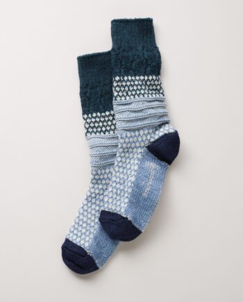 Popcorn Cable Crew Socks