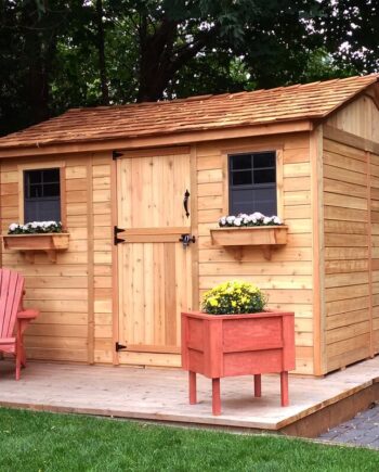 Cabana 12 ft. W x 8 ft. D Wood Storage Shed