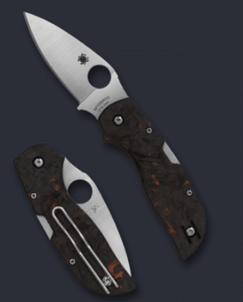 Spyderco Chaparral Folding Knife Red Fat Carbon 2.8in Plain Satin Leaf